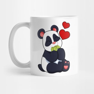 Panda at Eating of Leaves Mug